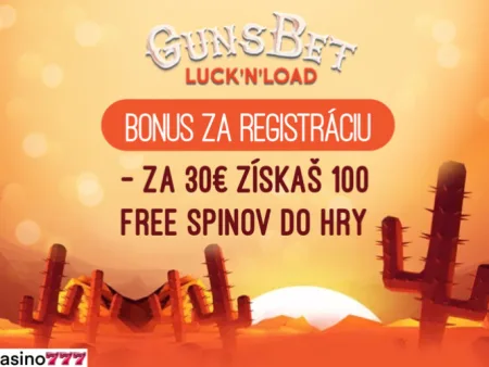 Vstupný bonus v Gunsbet casino